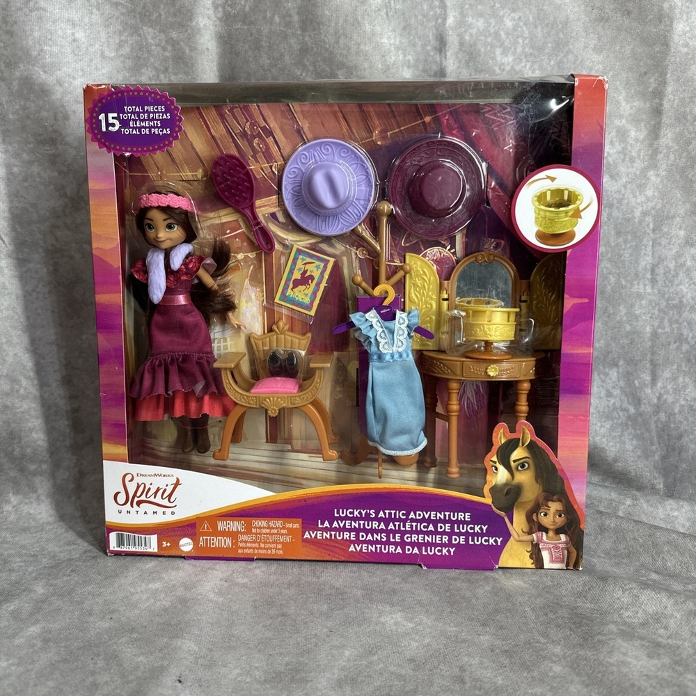 Dreamworks Spirit Untamed Lucky's Attic Adventure Playset 15 Piece